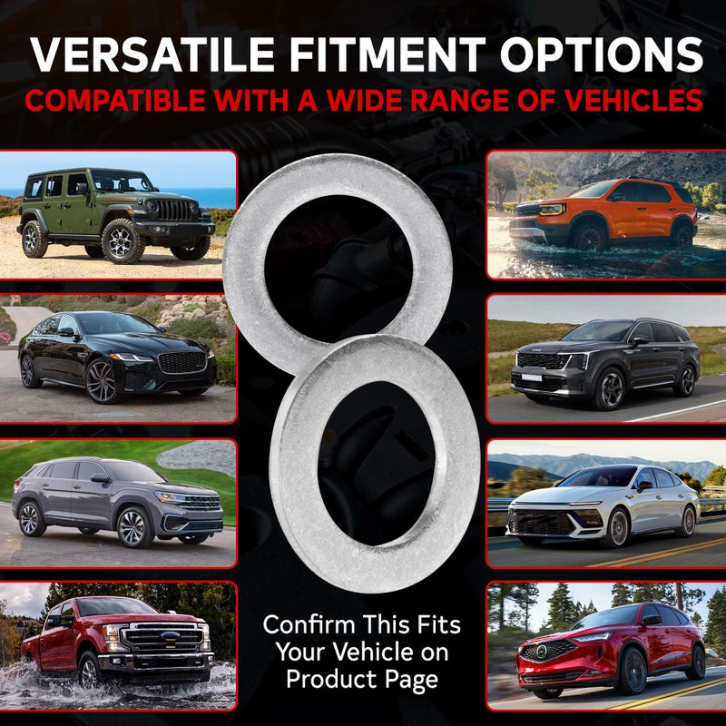 VOTEX-Made in USA- Oil Drain Plug Crush Washer M14 14MM, Gasket Seal Ring - Fits Acura, Honda, Kia, Hyundai and More, 20 Pack, 94109-14000, 007603-014106, 21513-23001, 9956-41-400 - Image 4